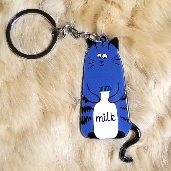 Other - 3 for $15 Adorable Cat With Milk Bottle Keychain